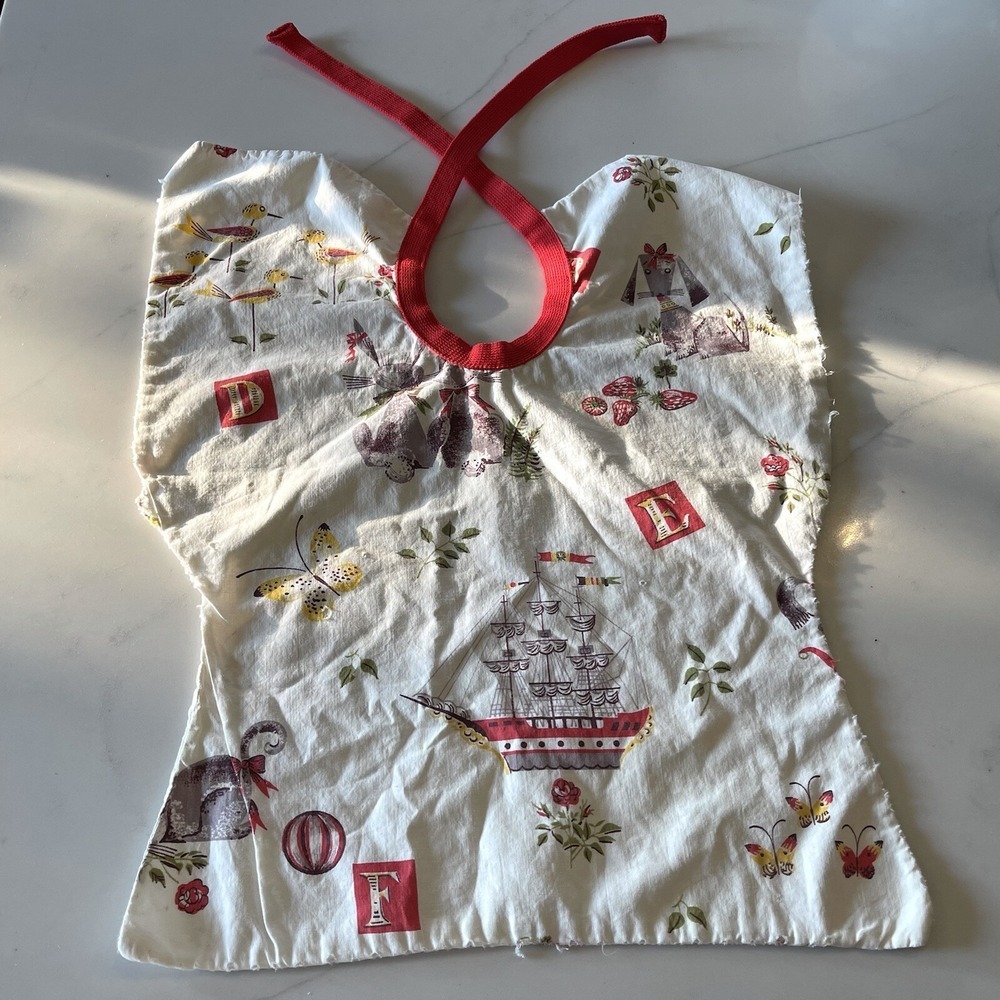 Bib Apron Smock Handmade Child's Baby Cotton Vintage